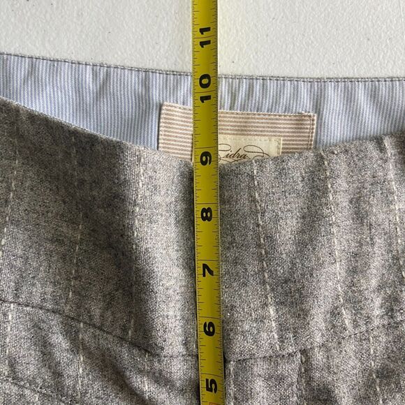 Cidra Pants Womens Size 2 (29x30) Wide Leg Mid Rise Wool Gray Striped Dressy - Picture 8 of 10